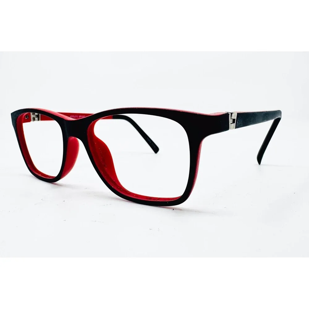 Adolfo Sport Eyeglass Frames Mens Black Red Swish 45-15-125 45mm